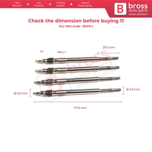 BGP5-1 4 Pcs <b>Heater</b> Glow <b>Plugs</b> N10579805 MN980406 GX3117 0106671802 for - Product Image 5