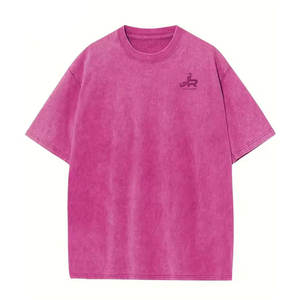 Camiseta de Algodón para Hombre, Estilo Moderno, Lavado Ácido, Manga Corta, Ropa Casual de Verano - Product Image 1