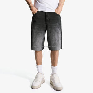 กางเกงขาสั้นผ้ายีนส์สำหรับผู้ชายแบบวินเทจซักได้ตามต้องการ - Product Image 3