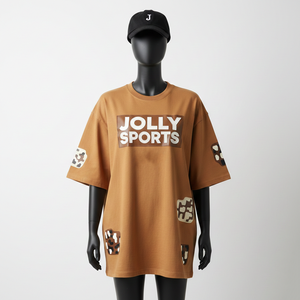 Camiseta Extra Grande para Mujer, Algodón Premium, Sensación Suave, Color Marrón, Impresión de Pantalla, Logotipo Personalizado, Camiseta Extra Grande 100% Algodón - Product Image 6