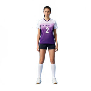 Conjunto Deportivo para Mujer para el Día del Partido de Voleibol, Incluye Piezas de Malla y Pantalones Cortos Deportivos Suaves - Product Image 1