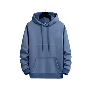 OEM Custom Plain Embroidery French Terry <b>Pullover</b> <b>Men</b> Ripped Hoodies Streetwear Oversized Blank Distressed Winter 100% Cotton - Product Image 2