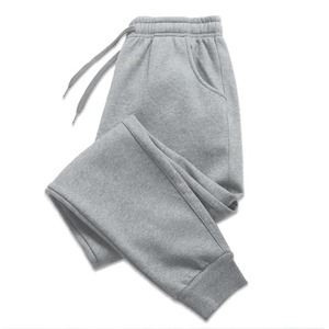 Men's High Waist Anti-Wrinkle Casual <b>Fleece</b> Sweatpants Soft Sports <b>Trouser</b> with Plain Dyed Design - Product Image 5