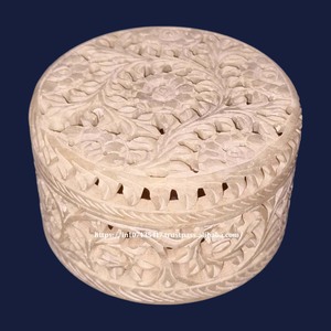 Boîte à sculpter en stéatite de haute qualité avec produit de haute qualité pour le stockage de bijoux personnalisation d'aspect moderne classique de qualité supérieure - Product Image 3