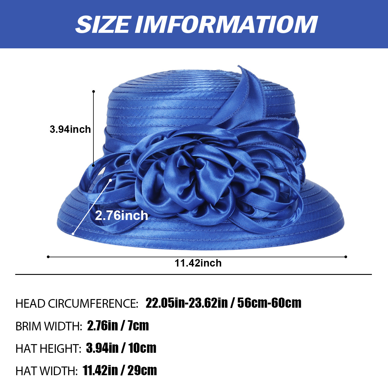 Striped Kentucky Derby Hat Church Tea Occasion Headwear Kentucky Derby Hats for Women - Perfect for Church & Tea Party main image 2