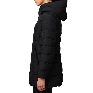 Hiver 2026 Noir à capuche à manches longues Fermeture éclair épaisse Casual Solid Color Customize Puffer Jacket Women - Product Image 5