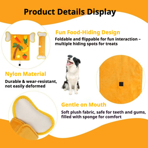 Papel arrugado y Squeaker Snuffle Mat Suministros de entrenamiento para mascotas juguetes interactivos para mascotas - Product Image 3