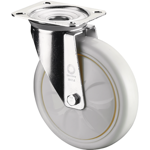 BS Casters for Furniture White <b>Plastic</b> Base Plate L138 X W110 mm 600 kg Load Capacity 150 mm <b>Wheel</b> Diameter Caster Furniture - Product Image 3