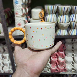 Colorful Hand Painted <b>Coffee</b> <b>Mug</b> Floral <b>Coffee</b> <b>Mug</b> <b>Coffee</b> Jug Handmade <b>Mug</b> Pottery Ceramic Gift for Birthday - Product Image 1