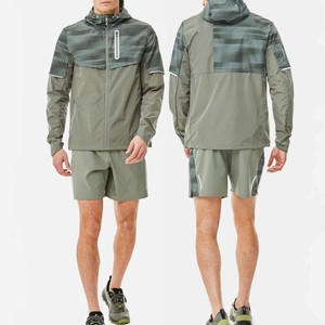 Ensemble de survêtement coupe-vent en nylon, impression numérique personnalisée, polyester, 3 pièces, capuche coupe-vent, survêtement pour homme - Product Image 4