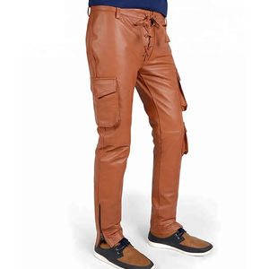 Pantalons en cuir pour hommes sur mesure, prix raisonnable, best-seller, coupe droite, légers, respirants, prix de gros, meilleur design, pas cher - Product Image 3