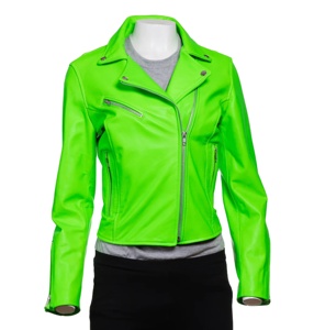 Nuevo estilo, chaqueta de cuero para mujer, chaqueta de Safari para mujer, chaqueta de cuero gruesa Vintage para motocicleta para mujer, acabado tejido - Product Image 1
