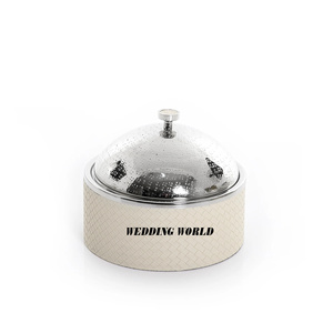 Calentador de alimentos de acero inoxidable, diseño creativo, cazuela hecha a mano, forma redonda, suministros calientes, olla caliente de Metal de lujo - Product Image 6