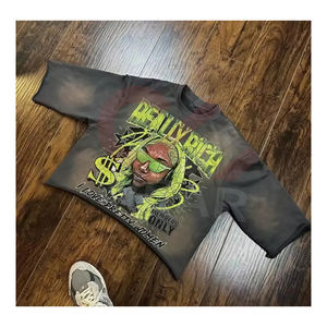 Camisetas estampadas para mujer Top Trending Casual manga larga Streetwear logotipo personalizado Ajuste de gran tamaño última llegada Top de Color sólido - Product Image 5