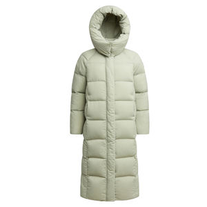 OEM High Quality Women Puffer Jacket Hood Warm Winter Plus Size Full Zipper Bubble Outdoor Custom Logo <b>Nylon</b> <b>Fabric</b> Down Jacket - Product Image 4