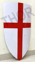 Cadeau de Noël : Bouclier de Combat Chevalier Templier Croix Rouge