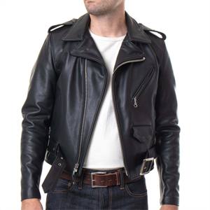 Veste de motard en cuir durable pour hommes-Légère, élégante et parfaite pour les longues sorties en moto - Product Image 3
