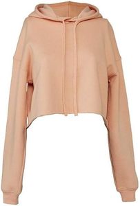 Sweat à capuche court lourd par Boomletcorp Down Shoulder Boxy Fit avec motif imprimé teint uni pour l'hiver - Product Image 3