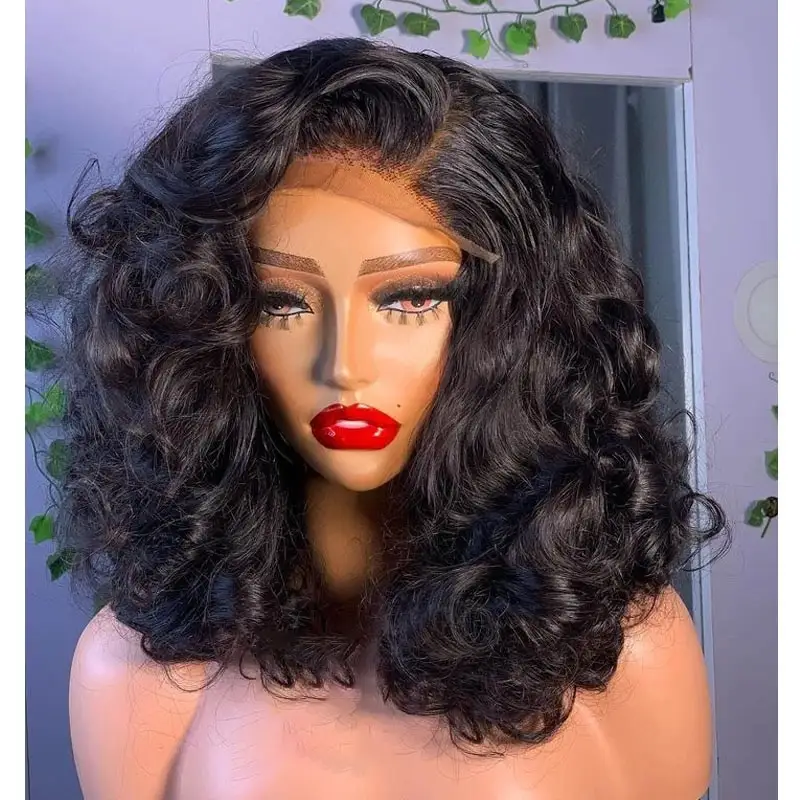 Transparent Short Bob Body Wave Glueless Ready To Wear 13x4 13x6 Lace Front Human Hair Wigs Lace Frontal 5x5 Closure Wig