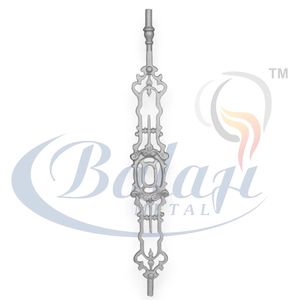 Rampe d'escalier en fonte de diamant noir, sablée, hautement polie, gris, panneau de clôture métallique décoratif, sans cadre, balcon moderne - Product Image 1