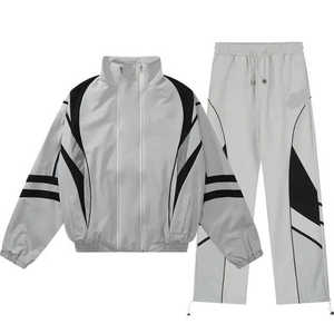 Survêtements à cordon de serrage personnalisables en gros 2025 – Ensemble coupe-vent respirant en nylon uni pour hommes – Service OEM - Product Image 4