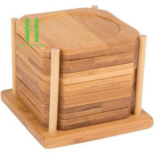 Handmade Natural <b>Bamboo</b> Button Shape Coaster <b>Placemats</b> OEM Eco-Friendly Coaster set Table Decor from Vietnam HNH Craft - Product Image 4