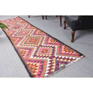 พรมขนแกะสไตล์ตุรกีแนววินเทจผ้าถักลายแบบโบโฮสำหรับตกแต่งห้องนั่งเล่นยางขนาดโอเวอร์ไซส์สีส้มแดง - Product Image 1