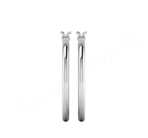 Customized S925 Sterling <b>Silver</b> Minimalist 15 25mm <b>Solid</b> <b>Hoop</b> <b>Earrings</b> for Women Perfect Wedding Gift Good Quality Fashion - Product Image 6