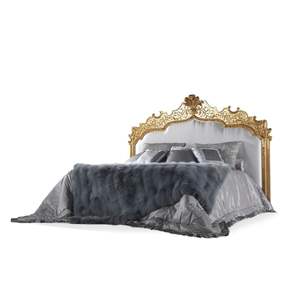 Base de Cama Clásica de Madera Maciza con Cabecera Tradicional Tallada a Mano - Product Image 3