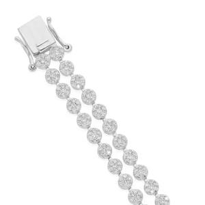 14K White Gold 3.68 Ct Lab Grown CVD round Diamond Moissanite <b>Bracelet</b> Chic Charm for Christmas Gift - Product Image 4