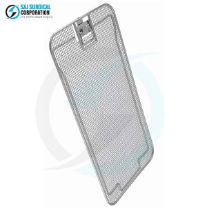 Couvre-panier uniquement pour panier plat, en acier inoxydable durable, manuel, réutilisable, conçu pour l'autoclave et l'usage médical - Product Image 2