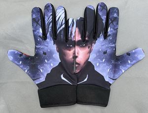 Guantes de fútbol de Diseño de equipo personalizado receptor americano cómodo suave pegajoso palma de goma transpirable empuñaduras deportivas - Product Image 6