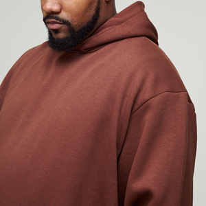 100% coton pull surdimensionné sweats à capuche pour hommes Style personnalisé Logo conception basique lourd hiver sweat mélange de coton - Product Image 4