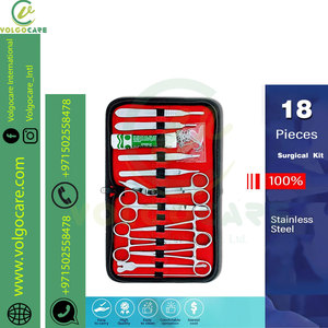 Low Price High Quality Surgery Kit 18 Pcs <strong>Minor</strong> Surgery <strong>Set</strong> Surgical <strong>Instruments</strong> Kit Stainless Steel with Case