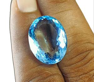 100% naturel londres bleu topaze pierre à facettes de qualité supérieure forme ovale BT pierre taillée pour plusieurs utilisations de bijoux pierres précieuses topaze - Product Image 3