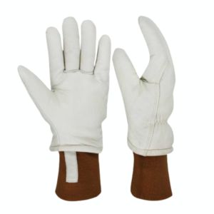 Gants de sécurité industrielle en cuir de vachette épais de meilleure performance manchette tricotée réfléchissante Protection des bras et des mains résistante au froid - Product Image 1