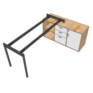 OMA II Industrial Steel Table Legs Heavy Duty Aluminium Cabinet 140x60cm for Hospitals Dining Tables Furniture Legs for Chairs - Product Image 2