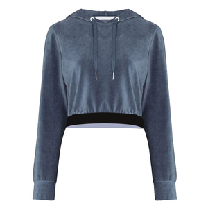 Pull à capuche court coréen en coton pour femmes à la mode léger et confortable parfait pour une tenue décontractée et une superposition - Product Image 1