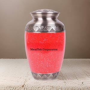 Aluminium Metal Classic Cremation Urn Crafted Solid Metal Lasting Strength Secured Thread Lock Adult Funeral Memorial Burial <b>Jar</b> - Product Image 5