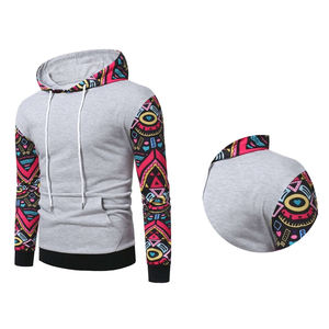 Sweat à capuche imprimé transfert de chaleur pour hommes sweat à capuche hiver bloc de couleur sweats à capuche élégants 100% coton polaire tissu respirant - Product Image 3