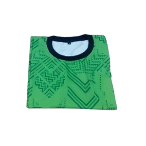 Logo personnalisé imprimé couleurs vertes T-shirt vêtements de sport en tissu polyester à manches courtes pour hommes - Product Image 6