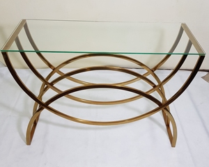 Mesas de consola de doble curva utilizadas para tocador de espejo y como decoración del hogar y producto de utilidad disponible en varios acabados y tamaños - Product Image 4