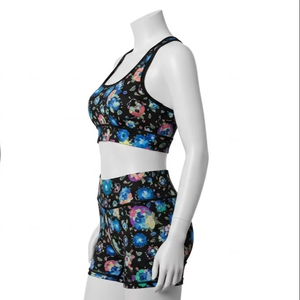 Ensembles de yoga écologiques en nylon et élasthanne, extensibles, respirants, imprimés par transfert thermique, vêtements de sport de fitness, vente en gros, approvisionnement en vrac OEM - Product Image 5