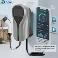 Borne de recharge murale 22 kW prête à l'emploi pour véhicules électriques, Type 2 GBT OCPP 1.6J, avec WiFi et application, station de charge rapide pour parkings commerciaux et appartements