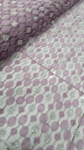 Tissu en filet importé, perles faites à la main, nouveau modèle, prêt à être stocké, pour la confection de robes pour femmes, provenant d'un fournisseur indien - Product Image 4