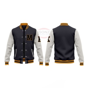 Veste universitaire pour homme avec broderie personnalisée en chenille, style streetwear, épaisse et respirante, pour l'hiver - Product Image 3