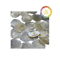 Vente en gros Capiz naturel coquillage coupe ronde pour les carillons éoliens Shell éclairage et projets de bijoux avec forme de carte transparente