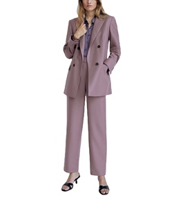 ชุดสูทธุรกิจแบบเป็นทางการสำหรับผู้หญิงเสื้อเบลเซอร์สีพื้นเสื้อ2026ออกแบบโลโก้ได้ตามต้องการแบบใหม่ล่าสุด - Product Image 1