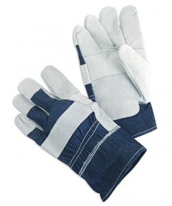 Guantes de trabajo de cuero dividido de vaca Guantes de seguridad industrial de alta resistencia para soldadura de construcción y trabajo agrícola - Product Image 6