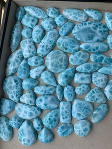 Larimar Cabochon Gemstone para curar Loose Wholesale Larimar Lot Piedras preciosas pulidas hechas a mano de alta calidad para la fabricación de joyas - Product Image 2